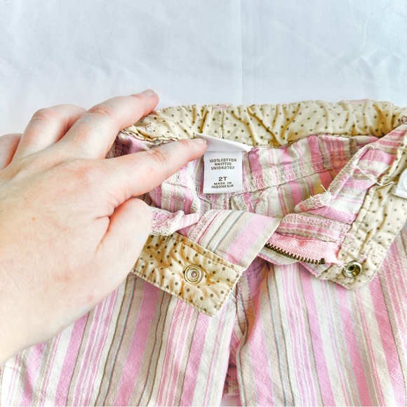 Vintage Y2K Striped Sherbet Capris 🍨 by Genuine Kids OshKosh; Size 2T - Picture 4 of 5